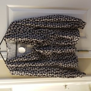 Long Sleeve Peplum floral top